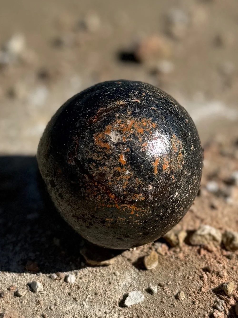 Lake Superior Patina Hematite Crystal Sphere/Dark Grey Metallic Crystal Ball
